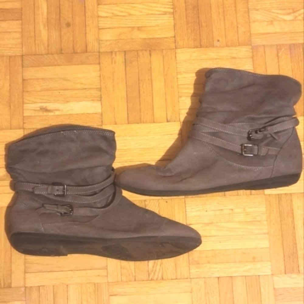*2 for $30* Grey Faux Suede Boots